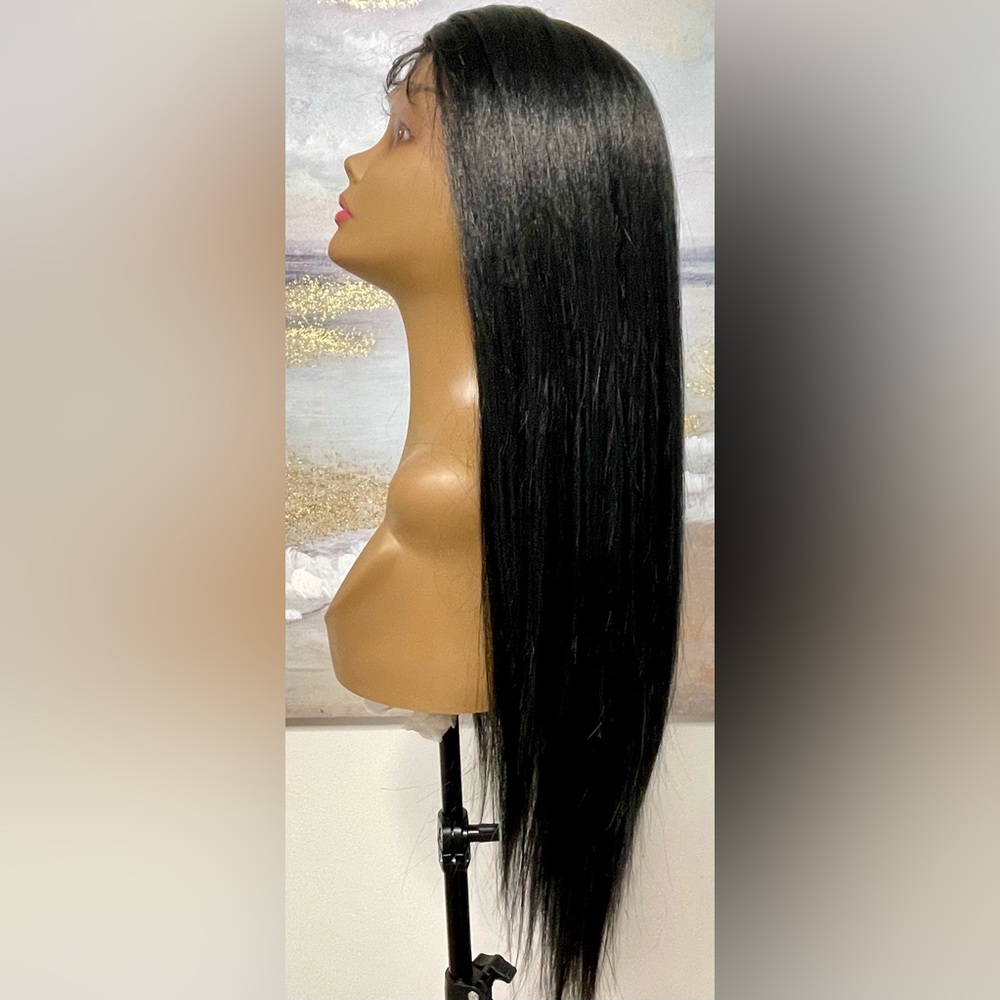 HAIR, 30”, Side Part, Straight, Lace front, wispy bangs, Jet Black
